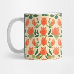 Tulips Flower Seamless Pattern V10 Mug